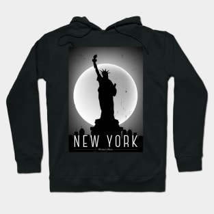 New York black and white poster Hoodie